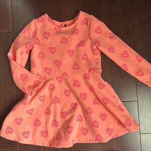 Girls Cat & Jack 5t heart dress long sleeve